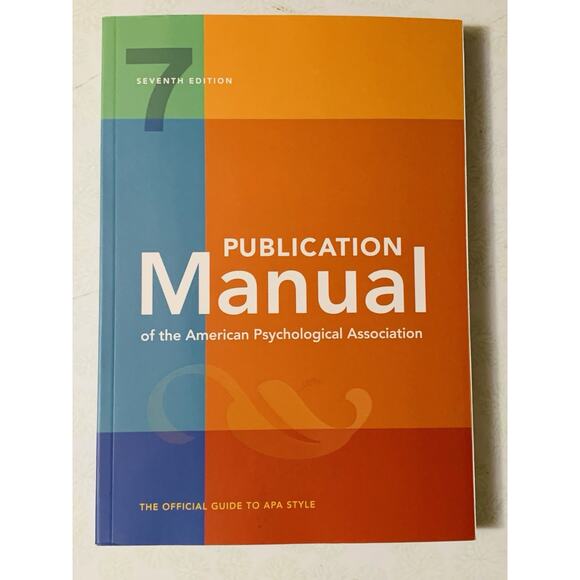 Publication Manual (OFFICIAL) 7th Edition of the American Psychological 2020 - Picture 1 of 4